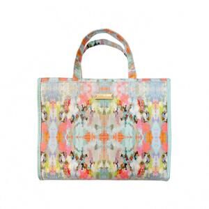 NEW LAURA PARK brooks avenue hanging travel case in blue multi